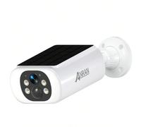 Caméras de sécurité solaires extérieures sans fil, caméra extérieure de surveillance WiFi 2K pour la sécurité de la maison avec panneau solaire intégré, vision nocturne couleur, conversation bidirecti