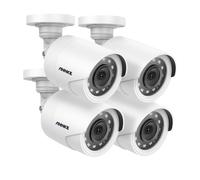 Caméras de surveillance, résolution 1080P, IP66 étanche, 4 pièces blanc