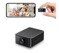 Cameras Espion 4K, Vision Nocturne, Détection de Mouvement, Autonomie 4H, Double Stockage (SD/Cloud), Alerte Instantanée, Contrôle par Application, Surveillance pour Bébé Bureau Intérieur Extérieur