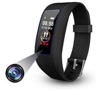 Caméras Espion Intelligent Bracelet, Écran Tactile Surveillance Caméscope , 1080P Micro Caméra avec Bluetooth Noir-32GB