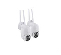 Chacon Caméras extérieures 4 MP G – double bande filaires rotatives – Lot de 2