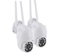 Chacon Caméras extérieures 4 MP G – double bande filaires rotatives – Lot de 2