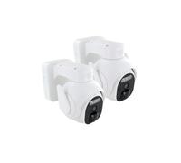 Chacon Caméras extérieures rotatives 3 MP sur batterie – Lot de 2