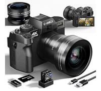Caméras numériques pour la Photographie avec WiFi et contrôle Via Application, véritable caméra de vlogging 4K et 48 MP pour Youtube, compacte, Zoom 16X autofocus, stabilisation Anti-Vibration (Noir)