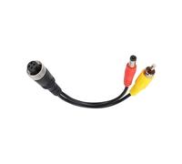 Caméras Recul Adaptateur Câble Aviation 4 Broches Mâle/Femelle vers pour RCA AV/Femelle DC Convertisseur Multiple pour Caméra Arrière Moniteur(4PinM-RCAm-DCm)