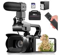 Caméras vidéo HD 6K pour la photographie, webcam 64MP, caméscope WiFi Live, n'aime numérique 18X, caméra statique Vlog, prometteur with mic