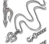 Camerazar Amulette viking nordique avec trident de Poséidon en acier chirurgical