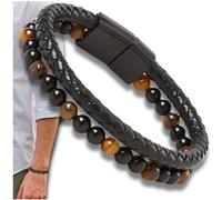 Camerazar Bracelet pour homme avec pierres naturelles.