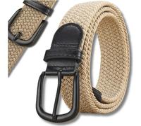 Camerazar Ceinture élastique large et élégante en tissu tricoté de couleur beige durable