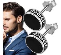 Camerazar dames et hommes boucles d'oreilles en argent 8mm sur vis avec anneaux en cuivre