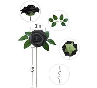 Camerazar Fleurs artificielles décoratives - 25 roses noires en bouquet