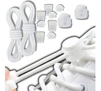 Camerazar Lacets élastiques sans fil avec mécanisme de traction blanc