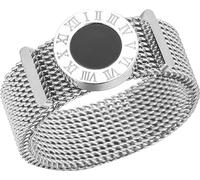 Camerazar Ladies Roman Clock Ring, argent, acier chirurgical
