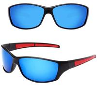 Camerazar Lunettes de Conduite Sportives Polarisées Universelles avec Miroirs Bleus
