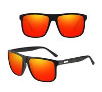 Camerazar Lunettes de soleil polarisées et miroirs, style vintage, pour dames et messieurs, noir