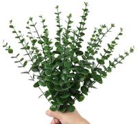 Camerazar Set de 10 branches d'eucalyptus artificielles, feuilles décoratives vertes