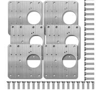 Camerazar Set de 6 plaques de réparation de charnières 9x9 cm pour meubles