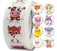 Camerazar Stickers on a roll 500 pcs. animals DIY for kids with animals