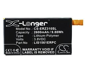 Cameron Sino Batterie de rechange 2600 mAh pour Sony Ericsson Cosmos DS, D5803, D5833, E5303, E5306, E5333, E5343, E5353, E5363, Xperia Z3 Compact, Xperia Z3 Mini PN:Sony Ericsson LIS1561ERPC