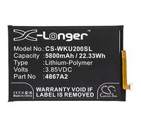 Cameron Sino Batterie de rechange pour Wiko Power U20, U30 PN : Wiko 4867A2 5800 mAh / 22,33 Wh