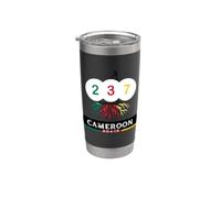 Cameroon Roots 237 Diaspora Pride Heritage Gobelet isotherme en acier inoxydable double paroi