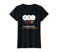 Cameroon Roots 237 Diaspora Pride Heritage T-Shirt Graphique avec Valeur, Femme, Noir, XL