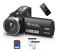 BAZARLAND30.Caméscope 4K Caméra vidéo 48MP 30FPS Vision Nocturne Infrarouge Zoom Numérique 18X.