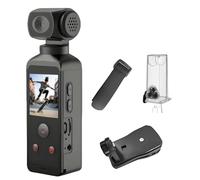 Caméscope 4K Ultra Haute Définition 1080P, objectif rotatif 270°, format poche, cordon microphone de 118 ft / 3 mètres, étanche, caméra d'action pour moto, 4,6 x 1,3 x 1 in / 11,7 x 3,4 x 2,6 cm