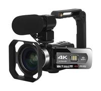 Caméscope 4K WiFi Caméras Web Numériques UHD for La Photographie Enregistreur Vidéo À Mise Au Point Automatique avec Zoom 18X Mise Au Point PréCise(128G SD Card,Outfit 1)