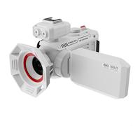Caméscope 4K, zoom 50x, 53 MP UHD WiFi, caméra numérique WiFi, enregistreur, caméra de vlogging légère pour paysages et faune (blanc)