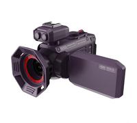 Caméscope 4K, zoom 50x, 53 MP UHD WiFi, caméra numérique WiFi, enregistreur, caméra de vlogging légère pour paysages et faune (violet)
