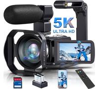 Caméscope 5K 64Mp Caméra Vidéo Zoom Numérique 18X Wifi Webcam,À Vision Nocturne Ir Camera Pour Youtube,30Fps Vlogging Caméra De