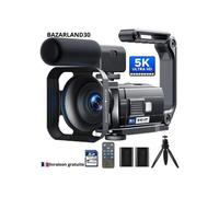 Caméscope 5K - UHD 56MP - Vision nocturne IR - Écran tactile rotatif 3"" - WiFi