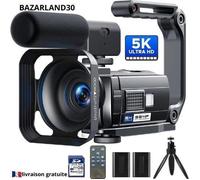 Caméscope 5K - BAZARLAND30 - UHD 56MP - Vision nocturne IR - Écran tactile rotatif 3"" - WiFi