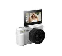 Caméscope 5K Professionnel 75MP - Zoom Numérique 18x Écran Tactile Rotatif 3,0 SD32G blanc Blanc