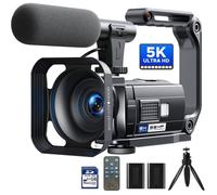 Caméscope 5K - UHD 56MP - Vision nocturne IR - Écran tactile rotatif 3"" - WiFi