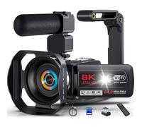 Caméscope - 8K 64MP Vlogging - Écran tactile 3"" - Zoom numérique 18X - Vision nocturne IR
