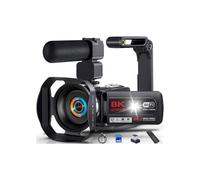 Caméscope - 8K 64MP Vlogging - Écran tactile 3" - Zoom numérique 18X - Vision nocturne IR