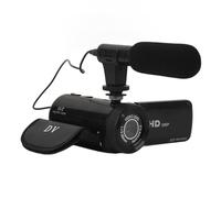 Caméscope à Zoom Numérique 16X avec Microphone, Caméra de Vlogging Portable HD 1080P 16MP, écran Tactile IPS de 2,4 Pouces et Objectif Grand Angle, pour Voyage, Diffusion en Direct