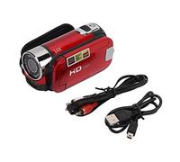 Caméscope Caméra Vidéo Caméscope Portatif Caméscope Numérique Full HD Caméscope Vidéo Zoom 16X Rotation 270 ° Écran Couleur 2,7 Pouces Écran LCD, Interface USB (Rouge)