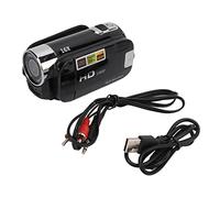 Caméscope Caméra Vidéo Full HD 1080P 16MP, Zoom 16X, Écran LCD 2,7 Pouces, Interface USB, Flash, Rotation 270° (Noir)