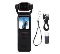 Caméscope de Poche 4K HD, caméra d'action Compatible WiFi, stabilisation gyroscopique 6 Axes, Objectif Rotatif à 180 °, caméra Portable Grand Angle 140 ° avec Application, écran