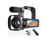 Caméscope Full HD 30MP avec Zoom 16x - Ecran Tactile IPS 3.0" Rotatif 270° - Télécommande 2.4G