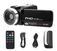 Caméscope haute définition 1080p, caméra vidéo numérique portable avec résolution d'image de 24 MP, écran IPS de 3 pouces, zoom numérique 16x
