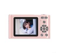 Caméscope numérique 4K, 6,1 cm 48 MP avec zoom numérique 16x anti-secousses pour enfants et adultes (rose)