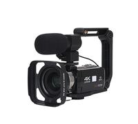 Caméscope numérique à Vision Nocturne 4K HD 48M Home WiFi Live Streaming Camcorder DV Appareil Photo Prend Netteté Fluidité(CAM+Grip+Hood+Lens+Mic)