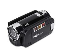 Caméscope numérique, caméscope Haute définition Full HD Rotation Full HD 270 ° 1080P 16X, caméra vidéo Portable DV avec Affichage de 2,7 Pouces pour Le Camping à la Maison(EU Plug Black)