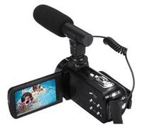 Caméscope Numérique, 30MP, Rotation de 270°,Anti-vibrations, Microphone externe-Noir