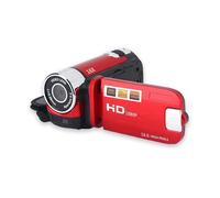 Caméscope Portable Full HD 16X DV Caméra Vidéo Numérique Écran de Rotation à 270 ° Prise en Numérique avec Zoom Night Shoot(Rouge)