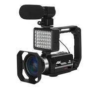 Caméscope Professionnel 4K caméra vidéo numérique for Le Streaming Vlog enregistreur 18X stabilisateur de Webcam en accéléré Cadeau pour débutants(16G SD Card,5)